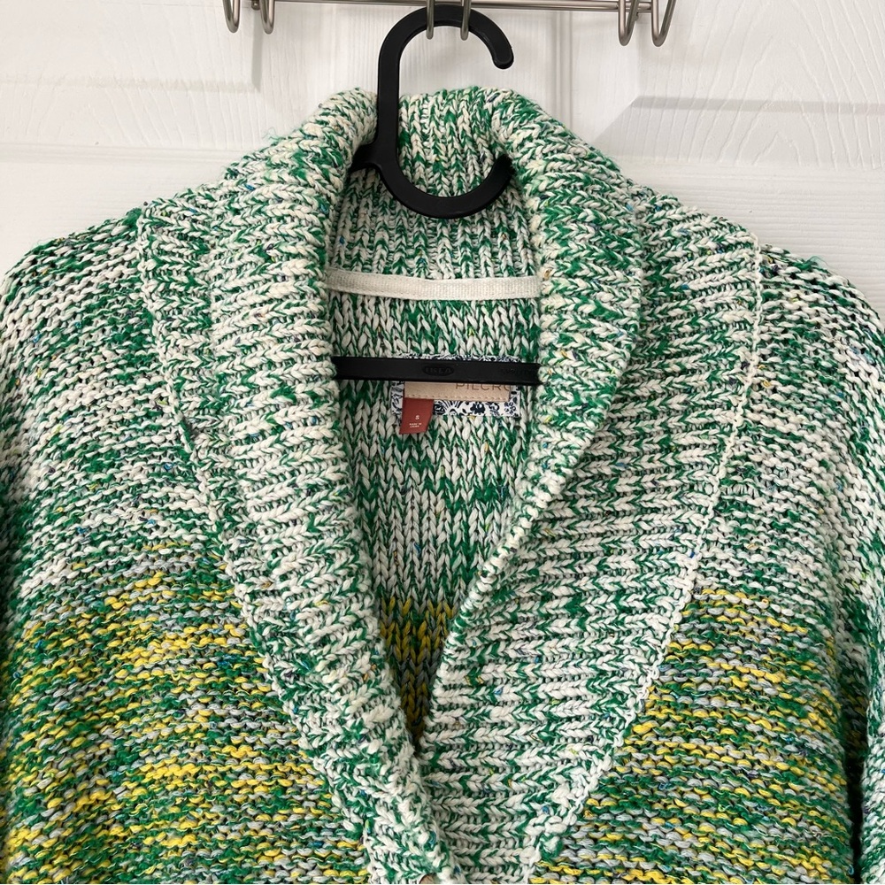 EUC Pilcro Anthropologie Sunset Embroidered Cardigan size Small - Picture 10 of 13